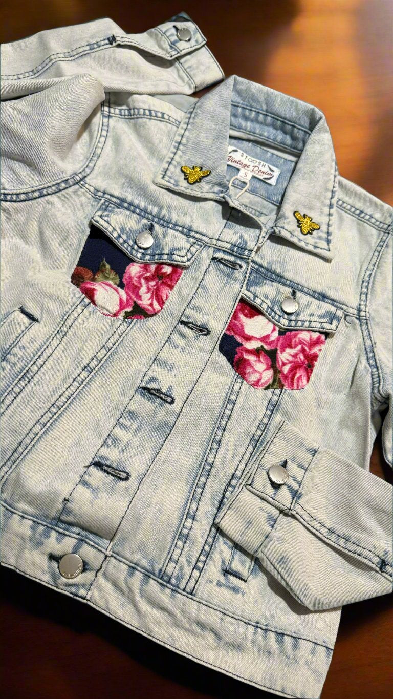 Womens Floral Jean Jacket.