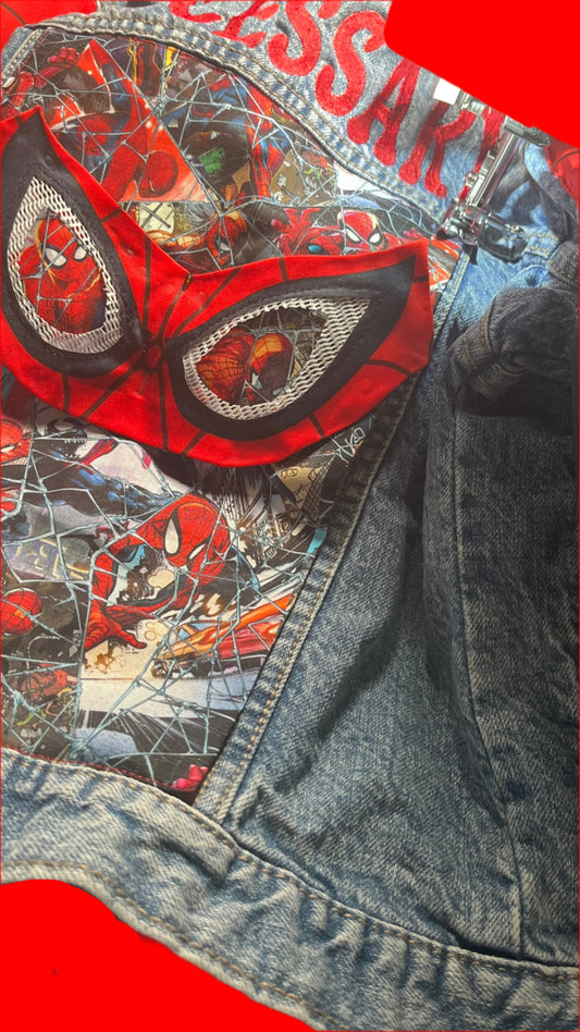Boys Spiderman 3-D Jean Jacket