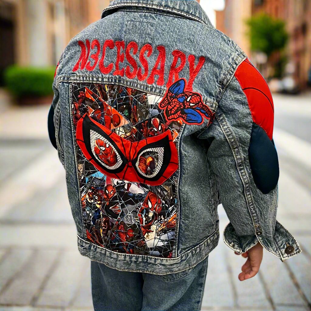 Boys Spiderman 3-D Jean Jacket