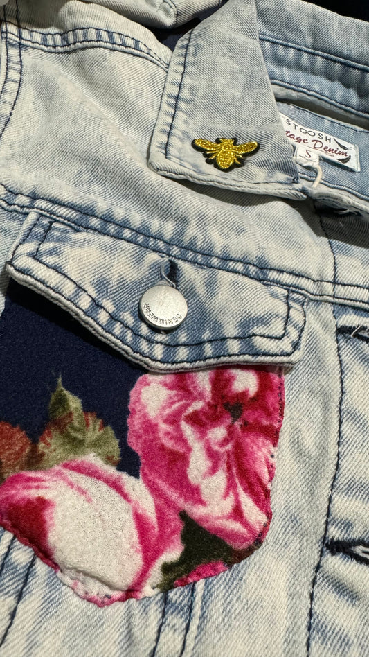 Womens Floral Jean Jacket.